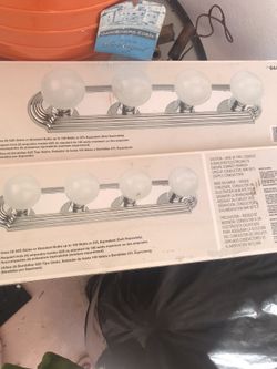 2  Chrome Light Fixtures 