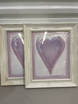 Pair Of Heart Art Decor