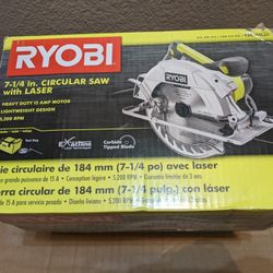 Ryobi Corded 7-1/4" Circular Saw With Laser 