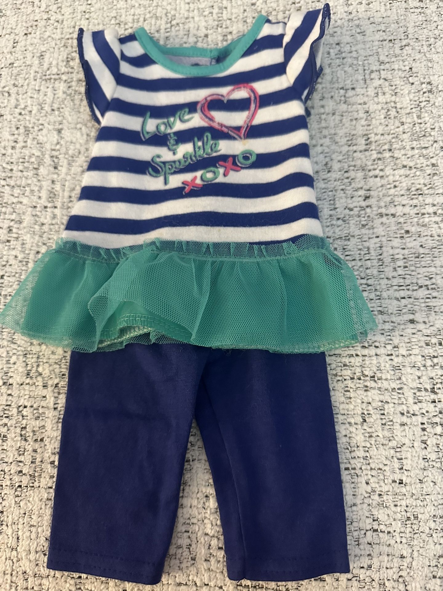 Striped Dress with Leggings for dolls