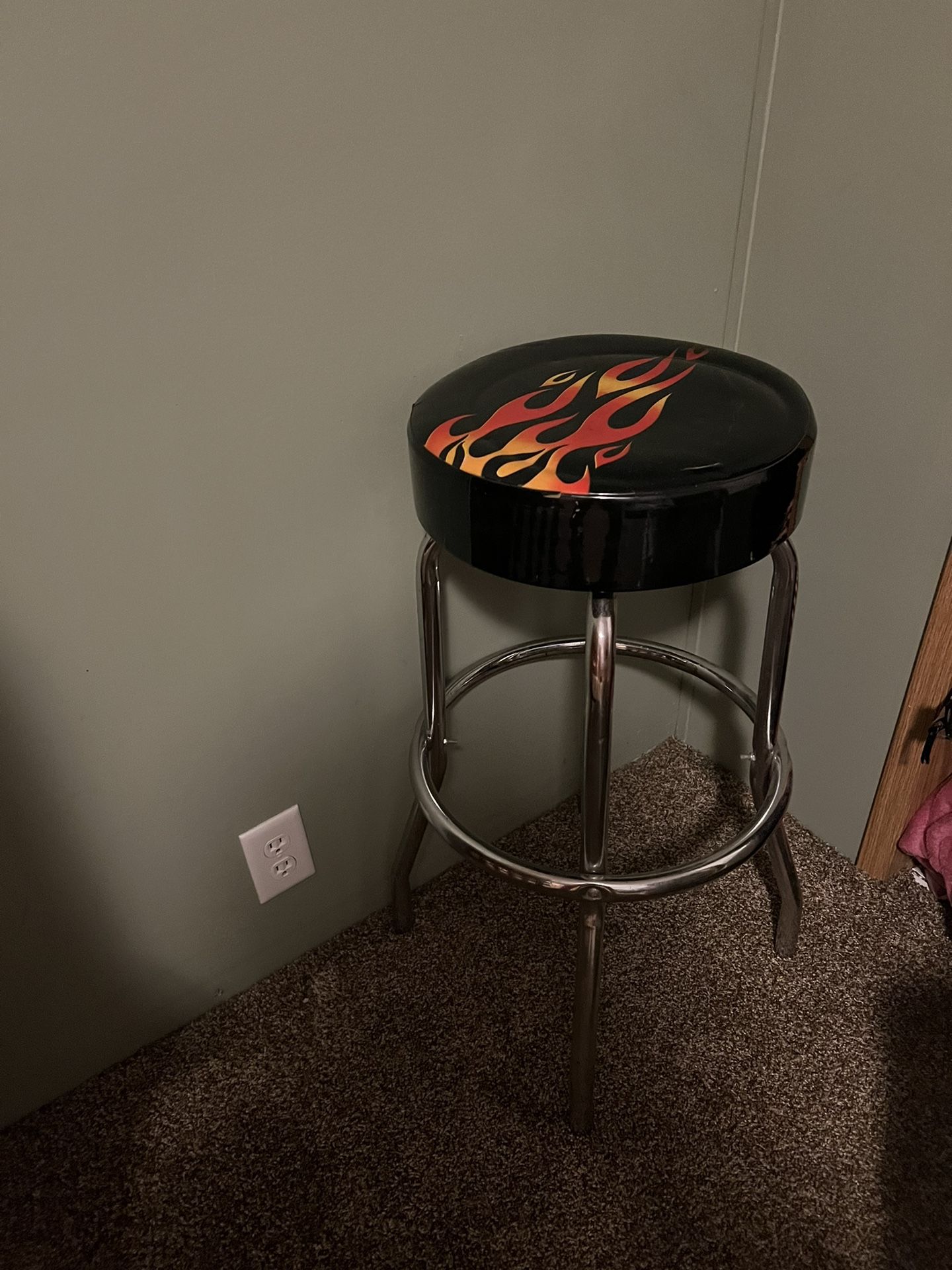 Bar Stool With Flames