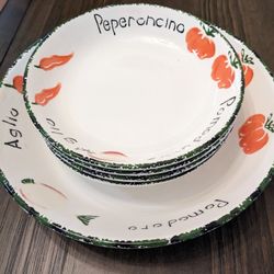 Pasta Night - Set Of 5 Dishes Made In Italy 