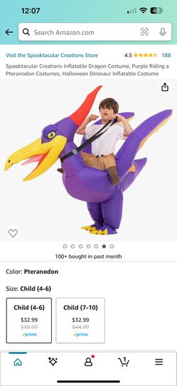 Pteranodon Costume Ages 4-6