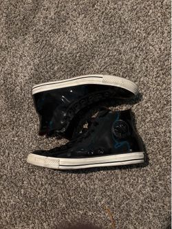 Converse Chuck Taylor All Star High Top Patent Leather Sneaker Black/Red 111131