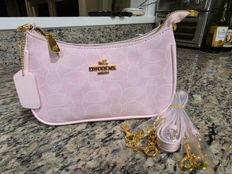 Pink Crossbody Bag with Strap