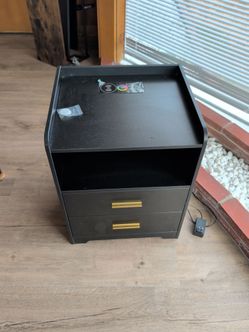 LED light side table