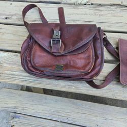 Real Leather Bag And Wallet 