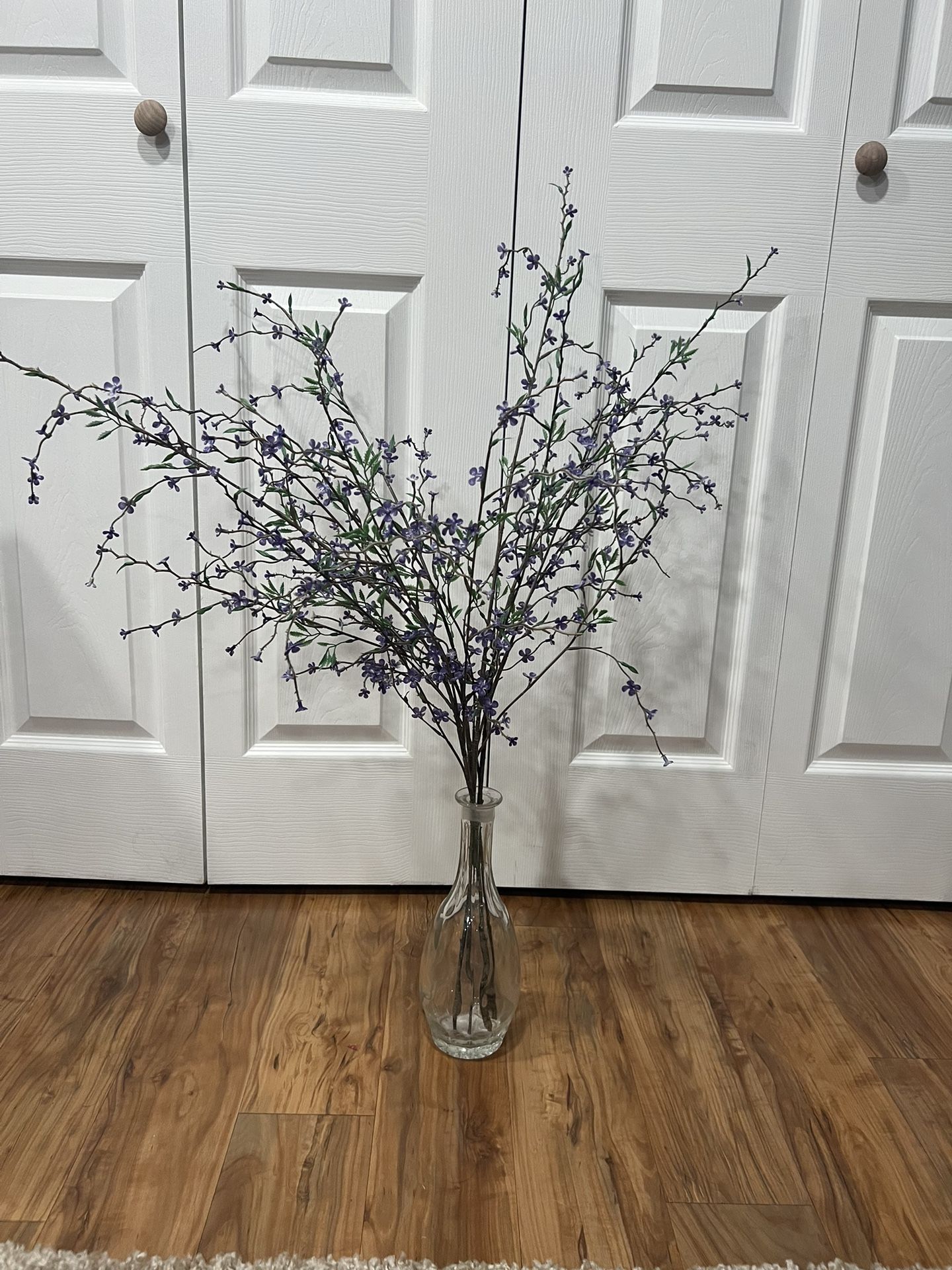 Vase with fake flowers