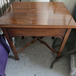 Dark Wooden End Table For Sale!