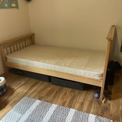 Twin Size Bed Frame With Box Spring Mattress