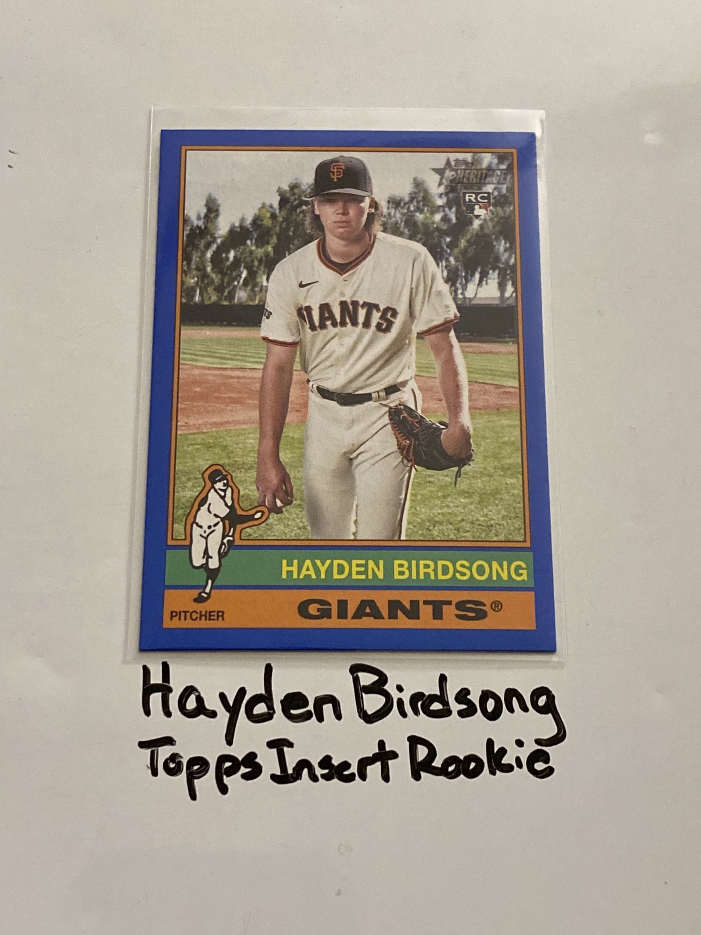 Hayden Birdsong San Francisco Giants Pitcher Topps Short Print Insert Rookie Card.