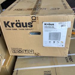 KRAUS Kore 16-Gauge Stainless Steel 23 in. Single Bowl Undermount Laundry Utility Kitchen Sink with Accessories 