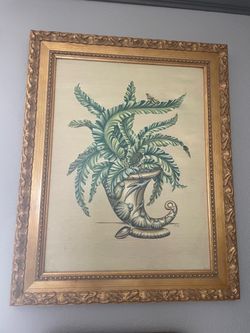 Gold  Plant painting