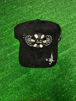 Black Floral Streetwear muratravis hat – Embroidered Graphic Cap