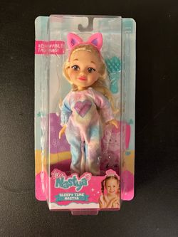 Like Nastya 8" Doll Sleepy Time Nastya Outfit, Headband, Brush & Fact Card New