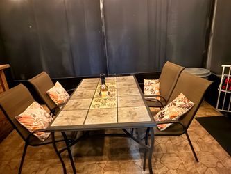 🌞 PATIO DINING SET – 7 CHAIRS INCLUDED – MOVING SALE 🌞