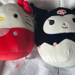 Hello Kitty And Kuromi Plush 