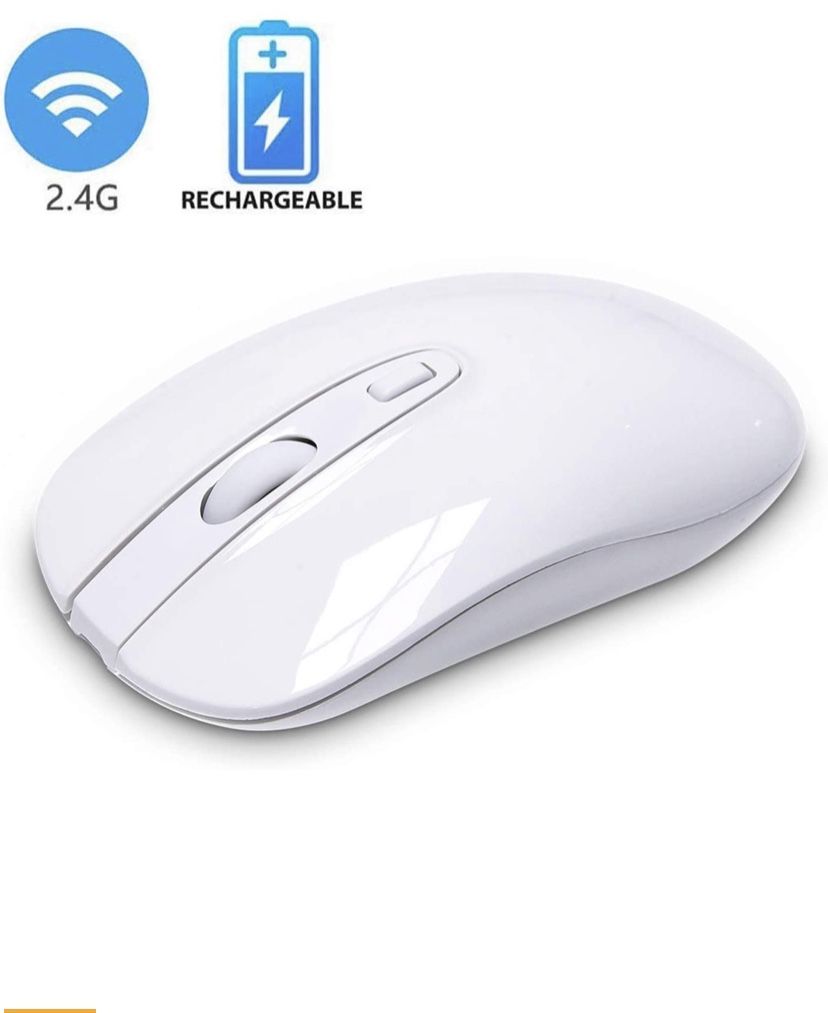 Rechargeable Wireless Mouse for Laptop, Cimetech 2.4G Computer Mouse Cordless Optical Mice, Slim Quiet Wireless Mouse with USB Nano Receiver