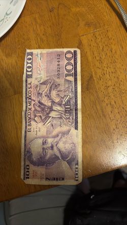 Mexico 100 Pesos Banknote El Banco de Mexico
