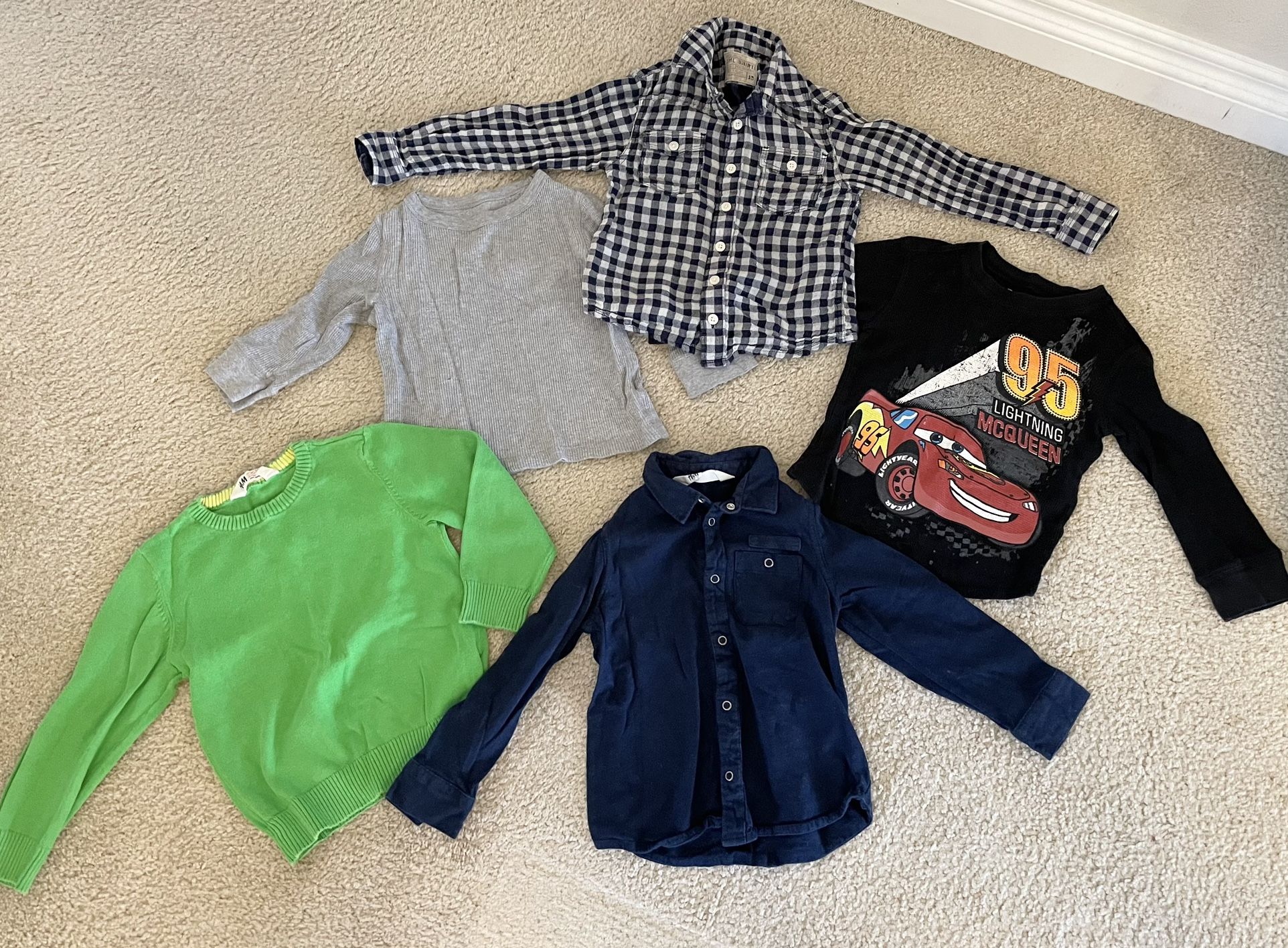 Boys H&M Sweater And Long Sleeve Shirt Bundle Size 2-4Y
