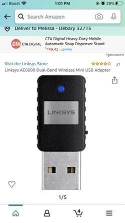 Linksys AE6000 Dual-Band Wireless Mini USB Adapter