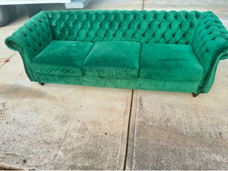 Green Velvet Sofa