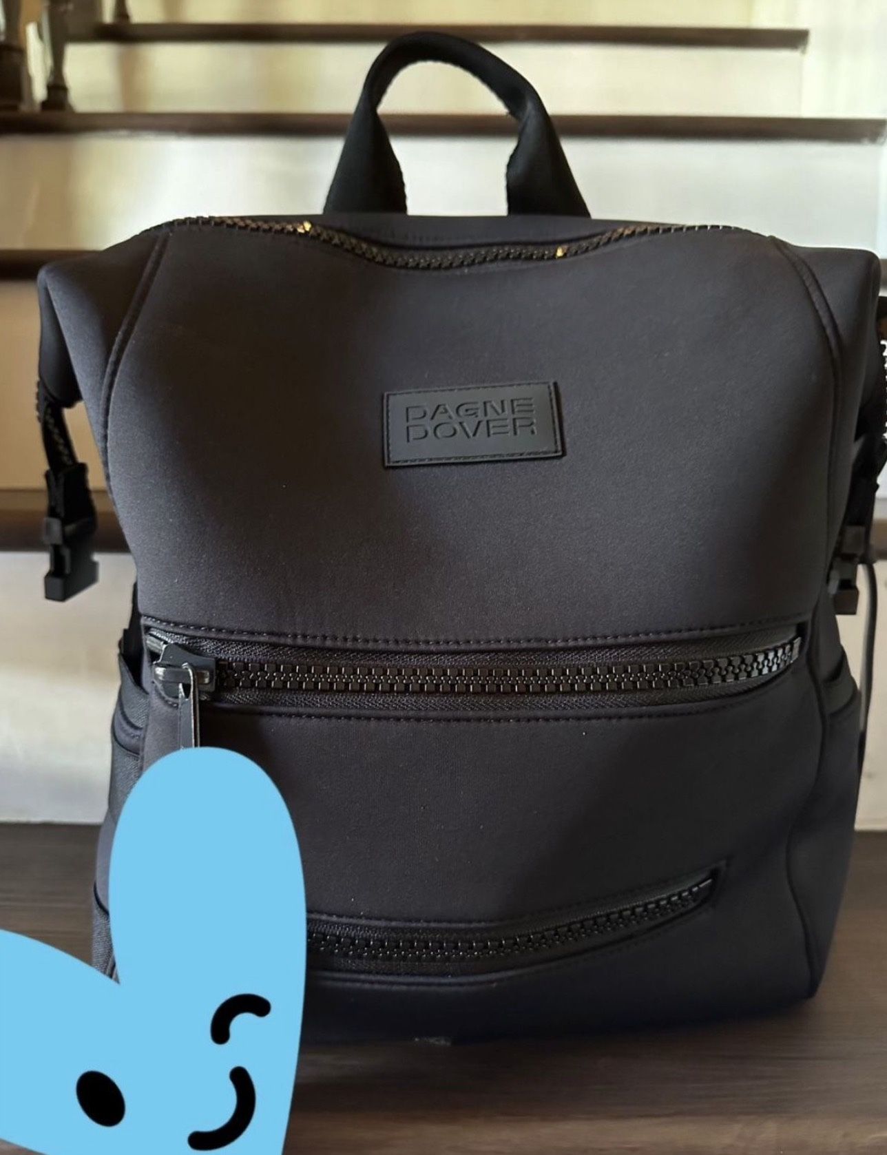 Dagne Dover Indi Diaper Backpack in Onyx, Medium Black