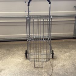 2-Tier Folding All Purpose Utility Cart With Wheels 