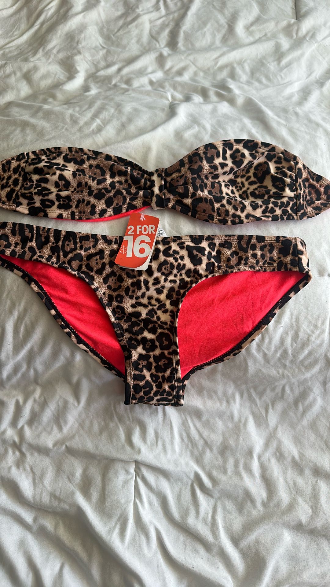 Leopard Print Bikini Two-Piece Large