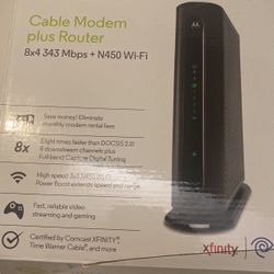 Cable Modem Plus Router New Motorola In Box