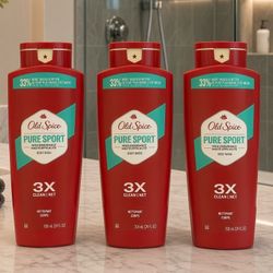 Old Spice Pure Sport Body Wash 3-Pack 24 fl oz