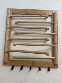 Bamboo Wall-Mounted Clothes Dryer Rack