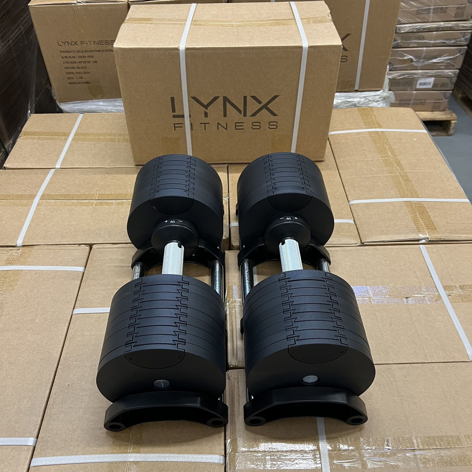 ( BRAND NEW IN BOX ) Pair Of 80lb Adjustable Dumbbells - Click On My Profile For More Gym Equipment 