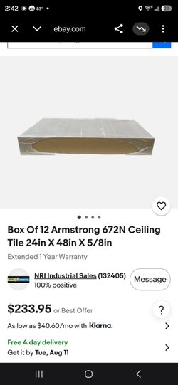 Ceiling Tile 24in X 48in X 5/8in