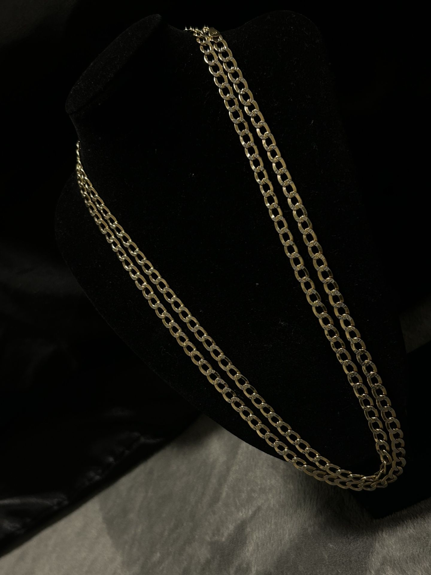 brand new 20&21inch 10k gold diamond cut cuban chains 5.5mm 20.4g real gold no trades …