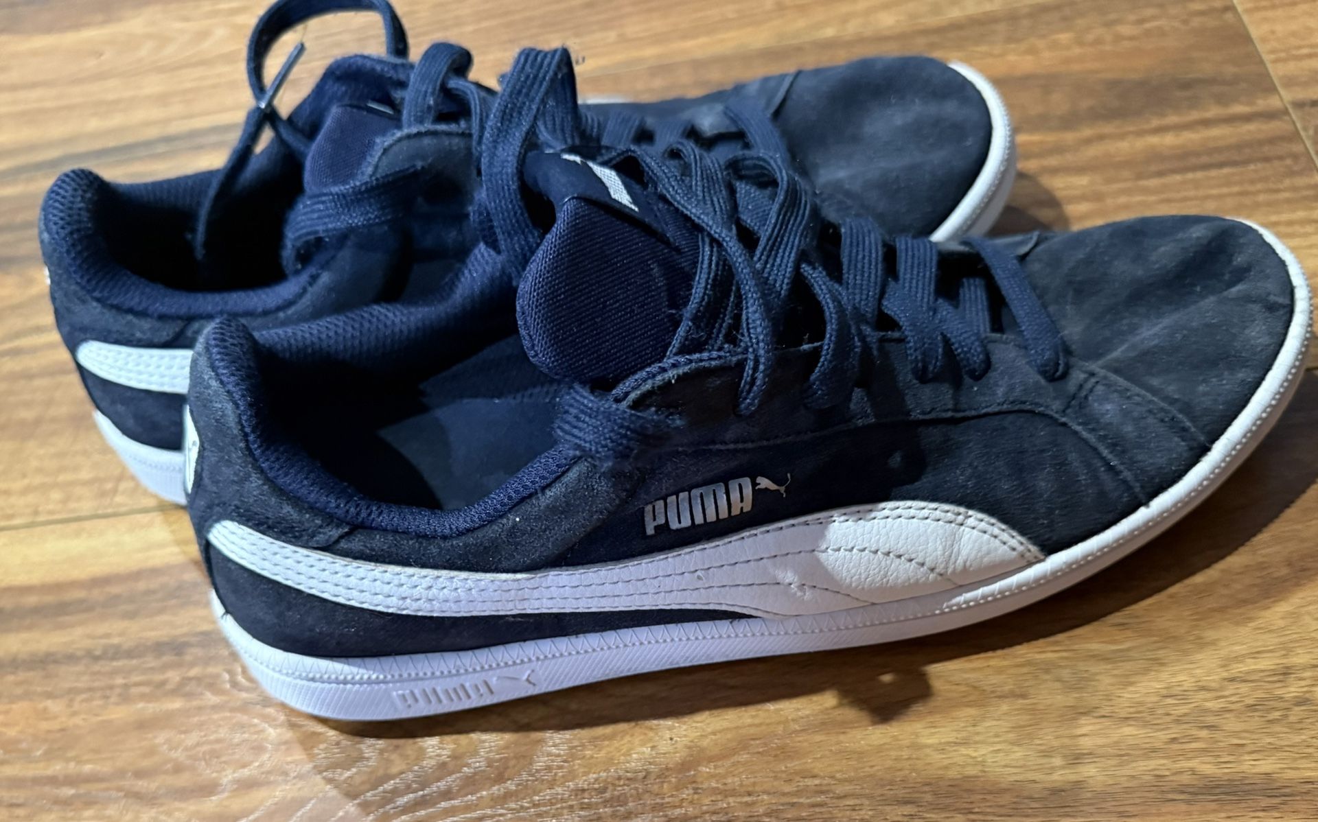 Puma Blue Suede Sneaker Shoes Size 8.5