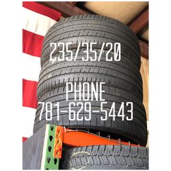Used Tire For Sale 235/35/20 $50 each free mounting and Balancing