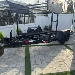 Race Trailer Low Profile Low Cars Clean Title Permanent Plates On Hand 3k Cash Firm 