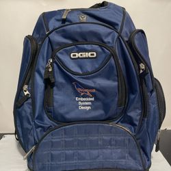 OGIO Sturnus Blue Backpack Bag Logo 18” Bag Stain