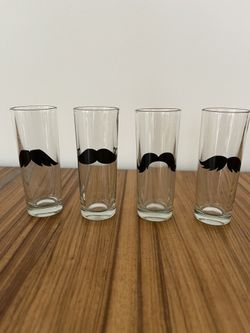 Mustache Shot Glasses - Set of 4