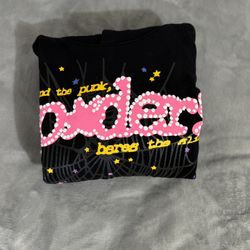 Sp5der P*nk V2 Hoodie 'Black' Brand New - Size  MEDIUM
