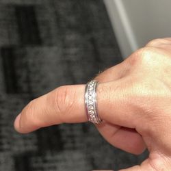 Ring White Gold 10k With Natural Diamonds 0.35cts 