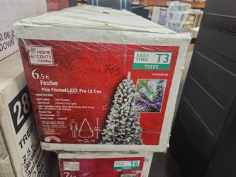 Home Accents Holiday
6.5 ft. Festive Mixed Pine Flocked LED Pre-Lit Artificial Christmas Tree T11