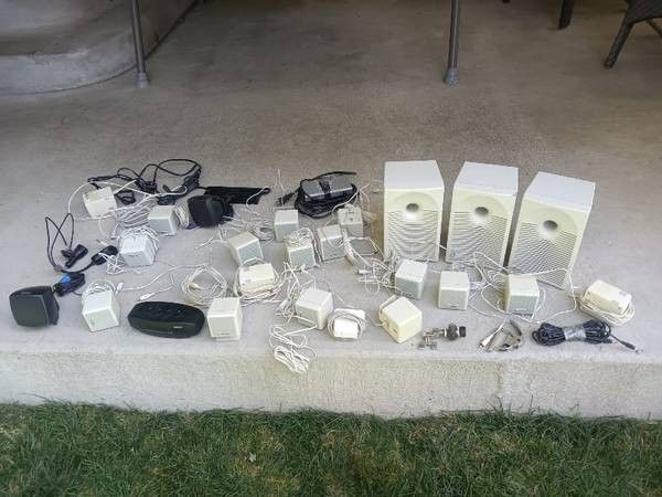 Huge Lot Cambridge Sound works PC Surround Sound Speakers Etc
