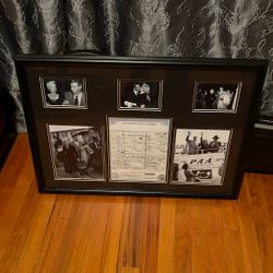 Marilyn Monroe and Joe DiMaggio Marriage License Replica With Photos And Frame