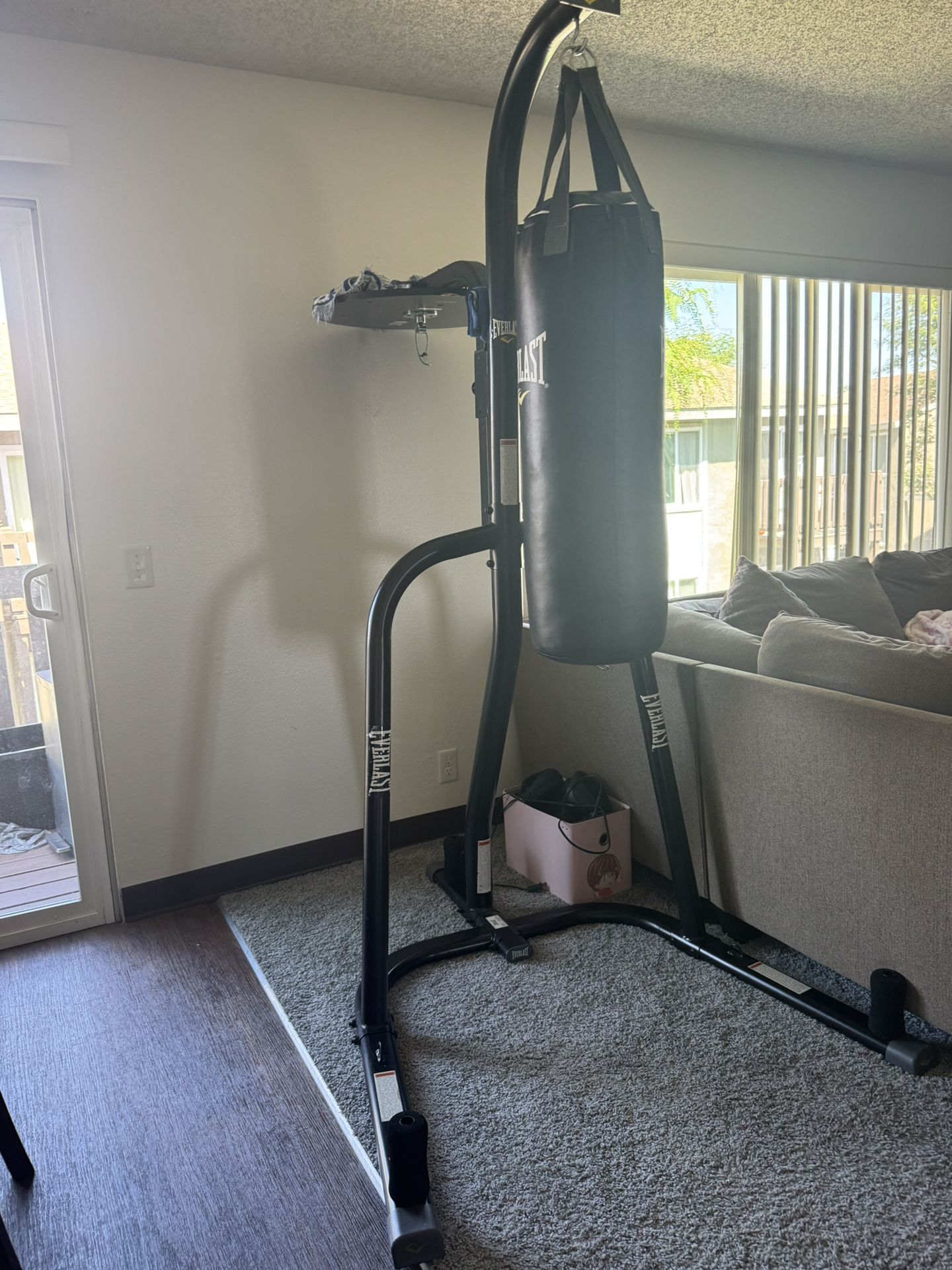 Punching Bag Stand With Speed Bag