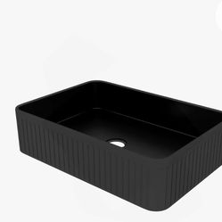 Black ceramic basin