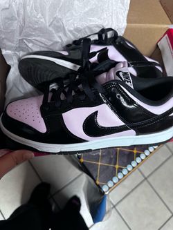 Pink and black womens dunks