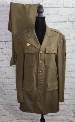 Vintage US Army Military Wool Dress Uniform Jacket & Pants