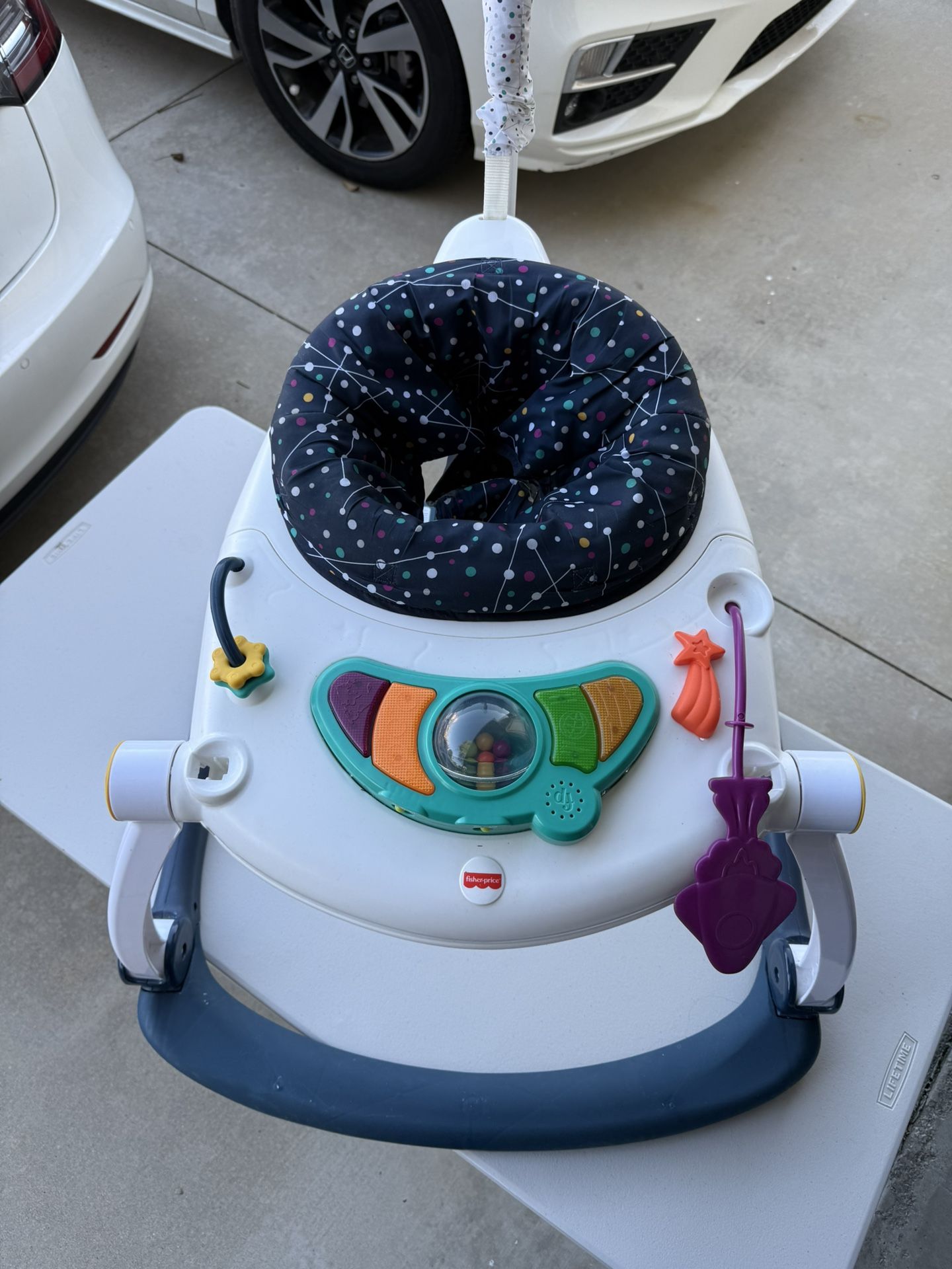 Baby Bouncer SpaceSaver Jumperoo Musical Activity Center with Lights Sounds & Developmental Toys